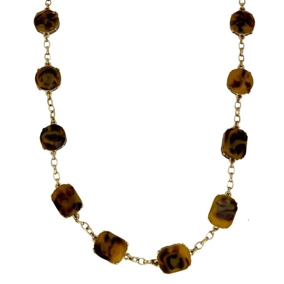 KATE SPADE • Twirl Around Tortoise Station Layering Necklace - Picture 1 of 6